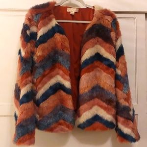Band of gypsies faux fur jacket Med.